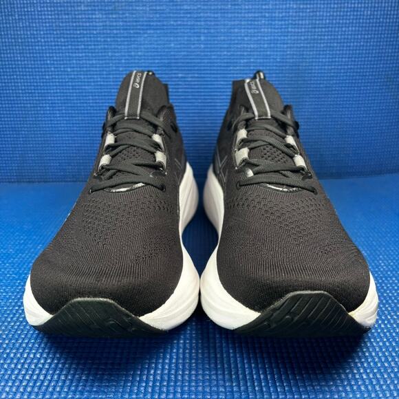 🔴 Asics Gel Nimbus 26 Women`s Size 11 Black White Athletic Shoes 1012B601 - Picture 2 of 8